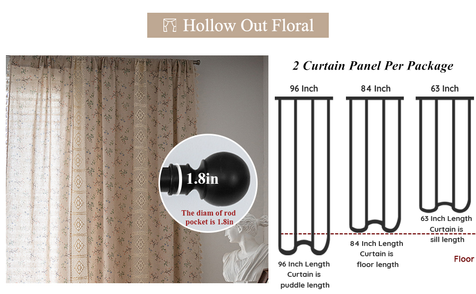 floral curtains