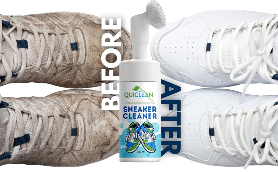 Quiclean Sneaker Cleaner Premium Foaming Solution with Silicon