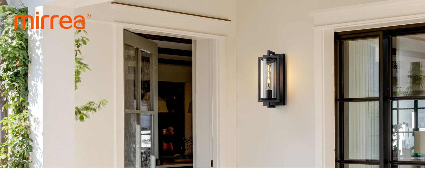 mirrea 14-inch Outdoor Porch Wall Light for House Waterproof Exterior Sconce for Patio Wall Mount