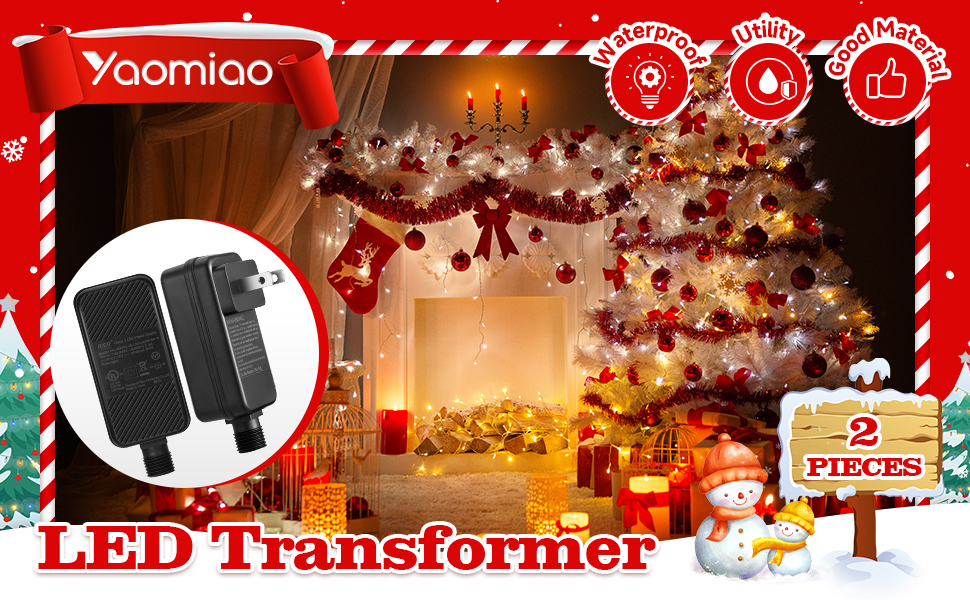 2 Pieces Class 2 Power Supply LED Transformer Replacement Outdoor Low