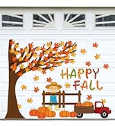 FYSUIMU 37 Pcs Fall Leaves Tree Garage Magnets Decoration Scarecrow Pumpkin Truck Garage Door Dec...