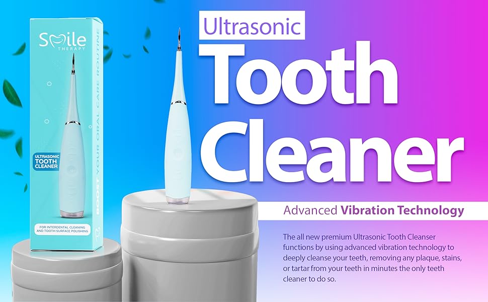 Smile Therapy Ultrasonic Electric Tooth Cleaner Yellow Plaque