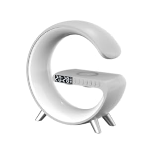g shaped wireless speaker and charger