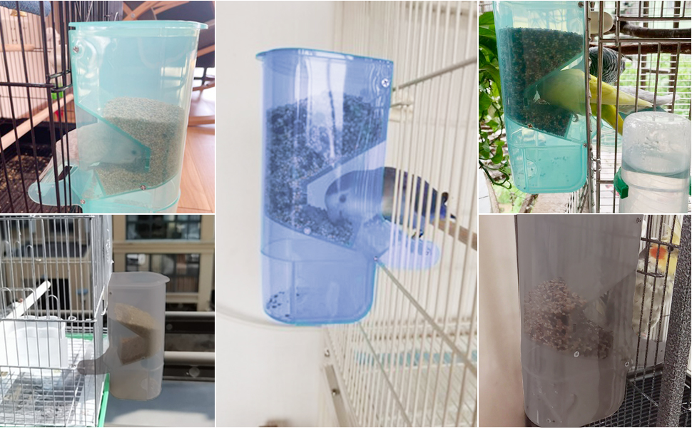 Hamiledyi Parrot Automatic Feeder No Mess Bird Feeder for