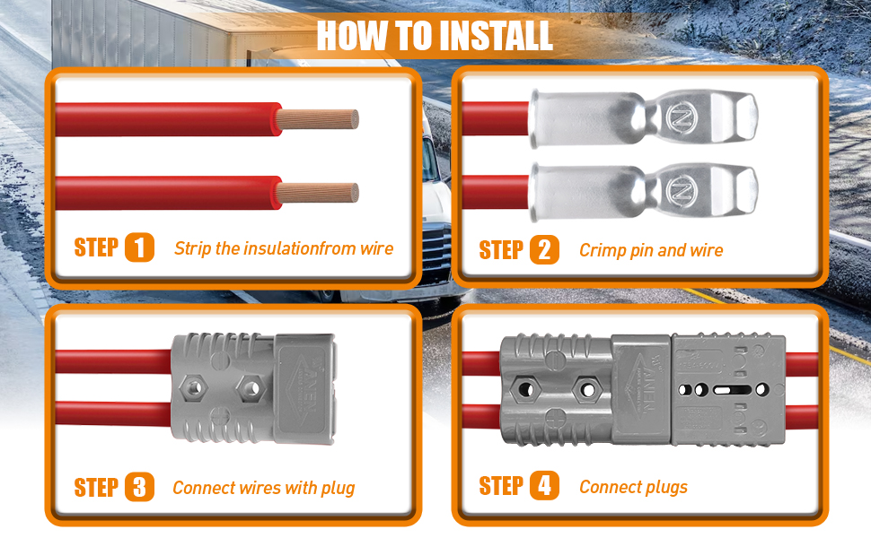 WoTravelPaL 10 Gauge Wire Connectors, 175A Wire Harness