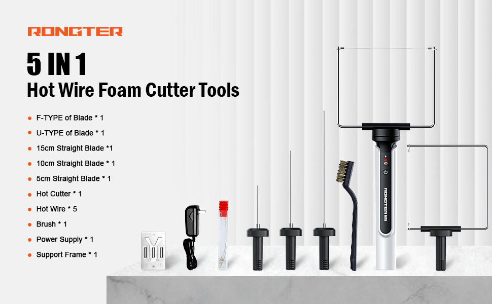 RONGTER 5 in 1 Hot Wire Foam Cutter kit, Foam Cutter Electric Styrofoam