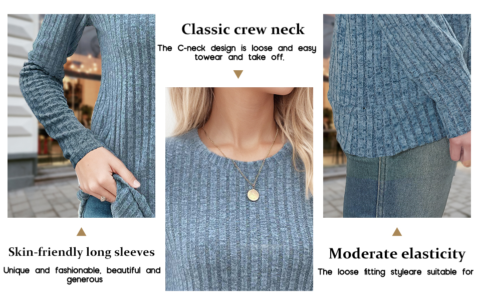 womens tunics tops long sleeve crew neck thermal shirt women fall winter