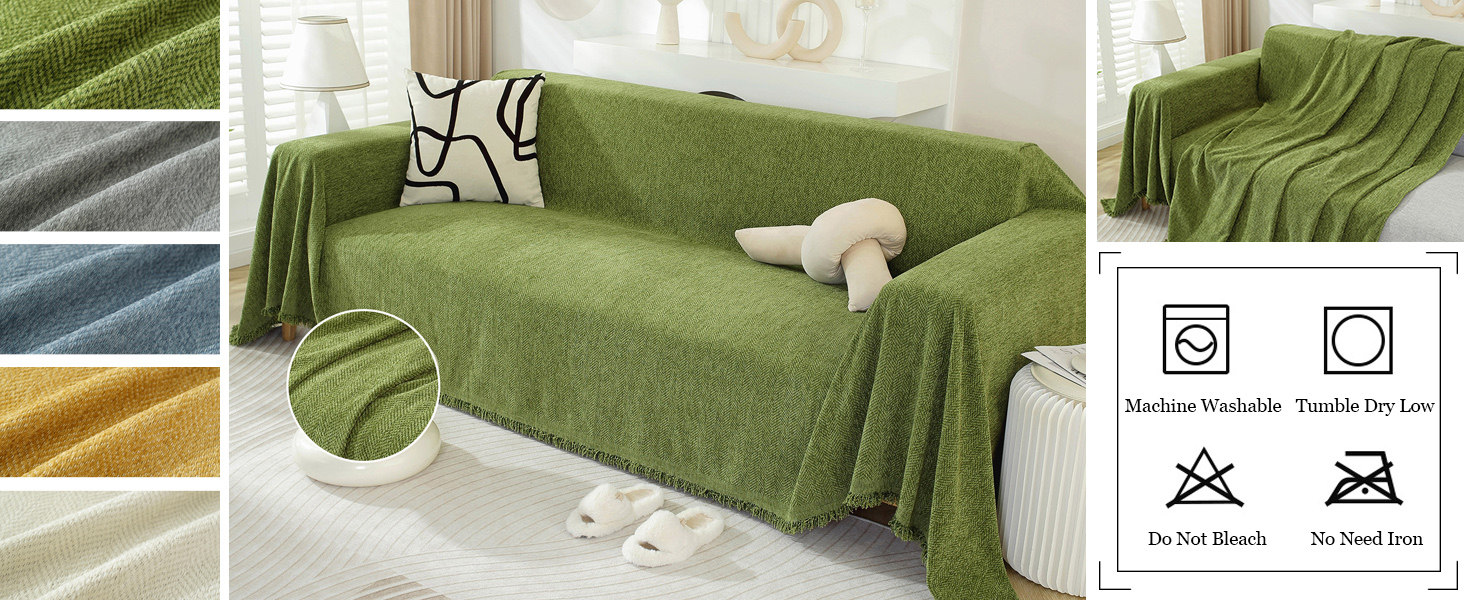chenille couch cover