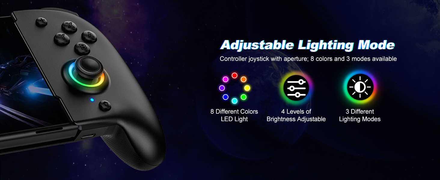 Switch Controller for Nintendo, Wireless Switch Pro Controller with Back Buttons, 1000mAh Pro Controller Switch with Programmable, Wake up, Vibration & Turbo Function for Switch/OLED Console(Black) 13 Switch Controller for Nintendo