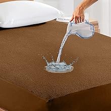 Waterproof mattress protector cover double king baby bed topper single elastic fitted bedsheet
