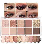 FeiCuiYun 10 Colors Eyeshadow Palette,Matte&Glitter&Shimmer Eyeshadow Makeup,Naturing-Looking,Hig...