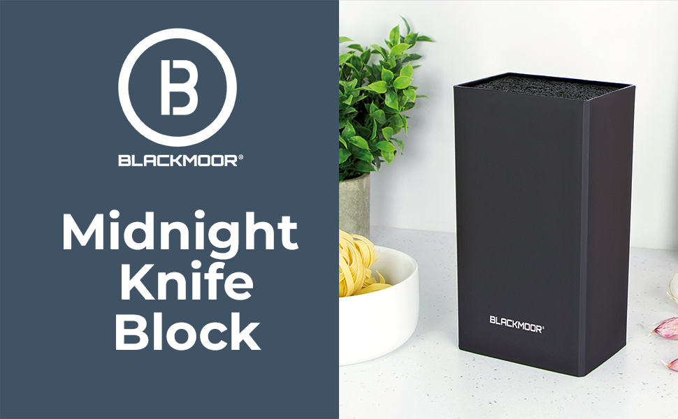 Blackmoor 69149 Midnight Knife Block Without Knives/Storage for up to