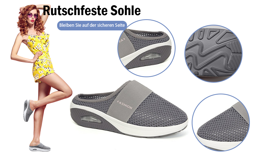 Orthopädische Schuhe Damen, Air Cushion Slip On Walking Shoes Orthopedic Diabetic Walking Shoes 
