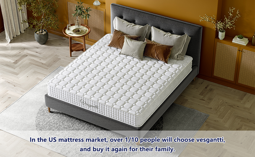 Vesgantti 12 Inch Multilayer Hybrid Full Mattress