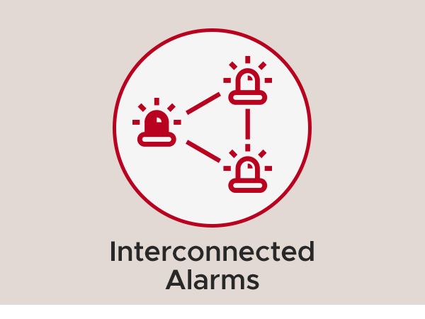 When one alarm sounds, all will, alerting everyone in the home of the danger.