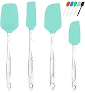 M KITCHEN WORLD Silicone Spatula for Cooking 4 Pieces - Rubber Spatulas Heat Resistant, Baking Sp...
