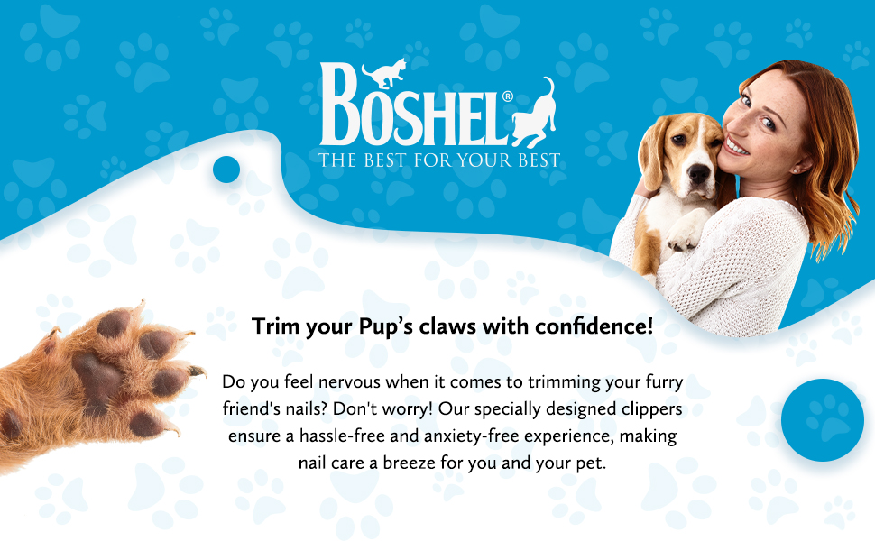 Boshel Small Dog Nail Clipper Dog Nail Trimmer with Safety Guard, Dog
