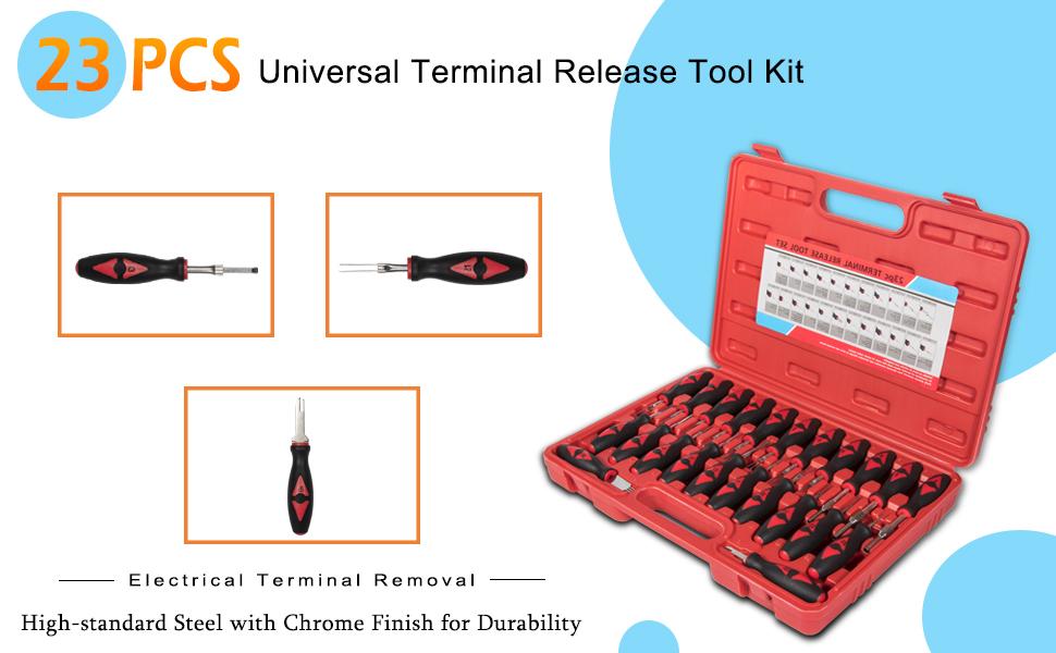 Universal Terminal Release Tool Set, Wire Terminal Electrical Connector Removal Kit