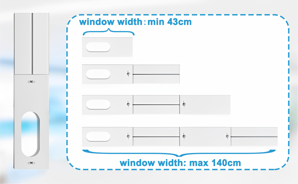 Ninyoon Air Conditioner Windows Vent Kit for Exhaust Hose 13cm Anti