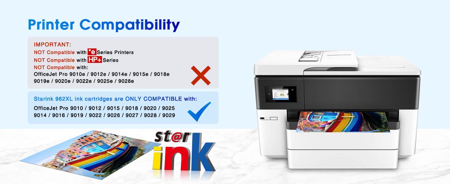 hp ink 962xl black and color combo pack officejet pro 9010 9015 9025  9018 9022 9020 printer