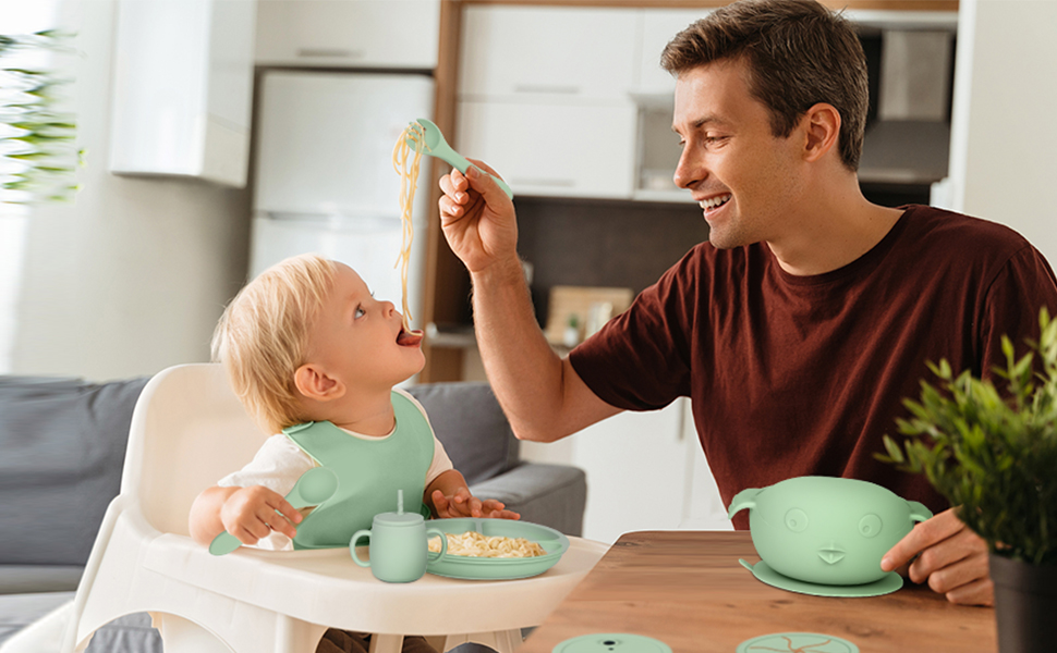 silicone baby feeding set
