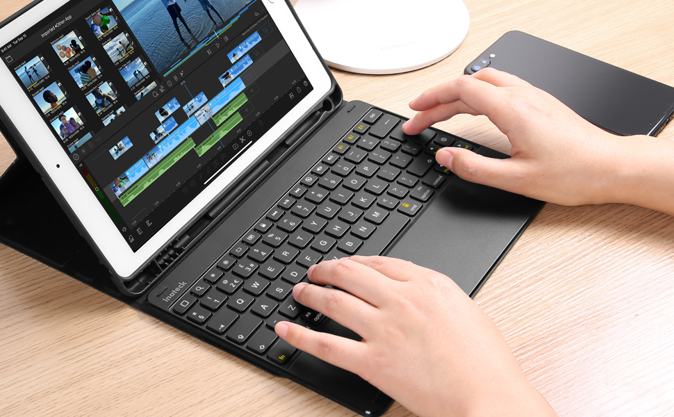Inateck Keyboard Case Compatible with iPad 2021(9th Gen)/iPad 2020(8th Gen)/iPad 2019 (7th Gen