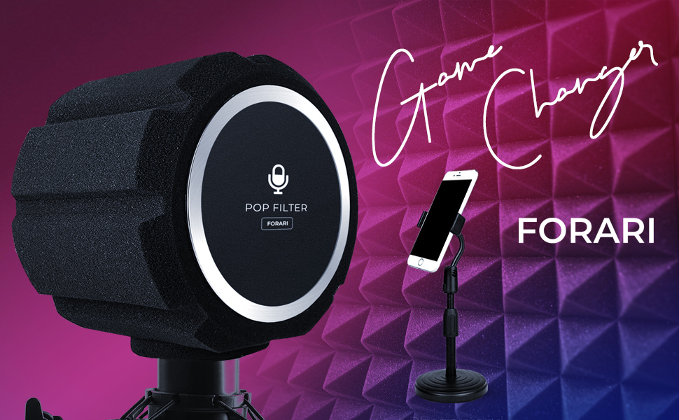 FORARI® Microphone Windscreen Pop Filter, Mic Isolation