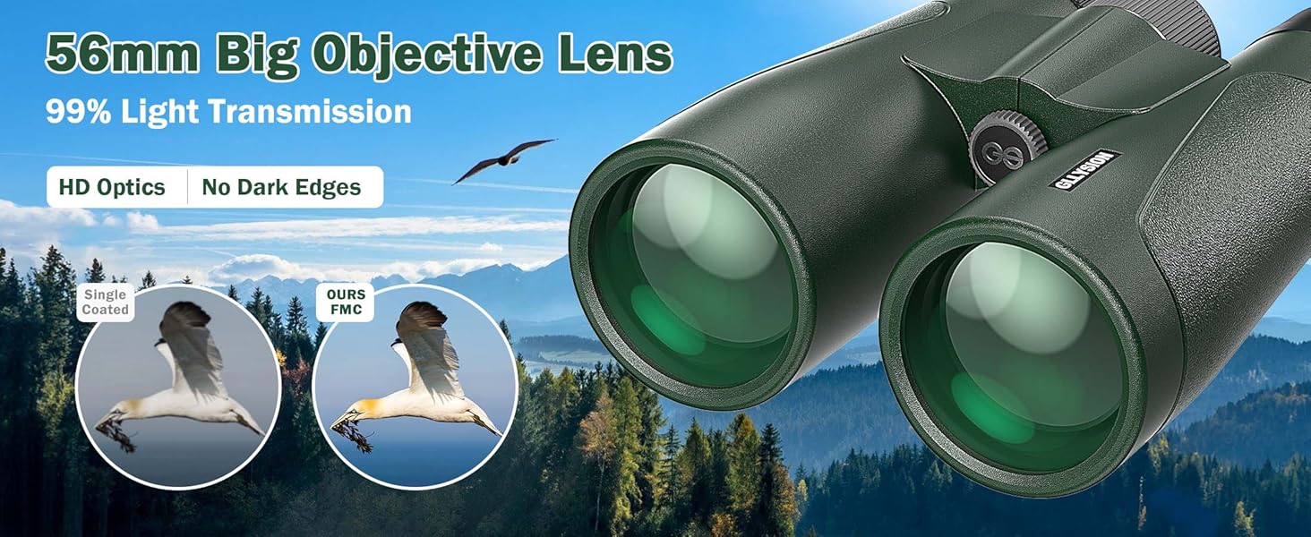 56mm big objective lens binoculars
