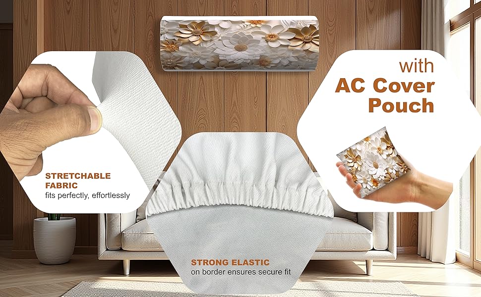 Diwali Offer Buy Now Nabaat Ac Cover For Split 1.5 Ton Indoor Printed Air 13 Ac Cover Pouch