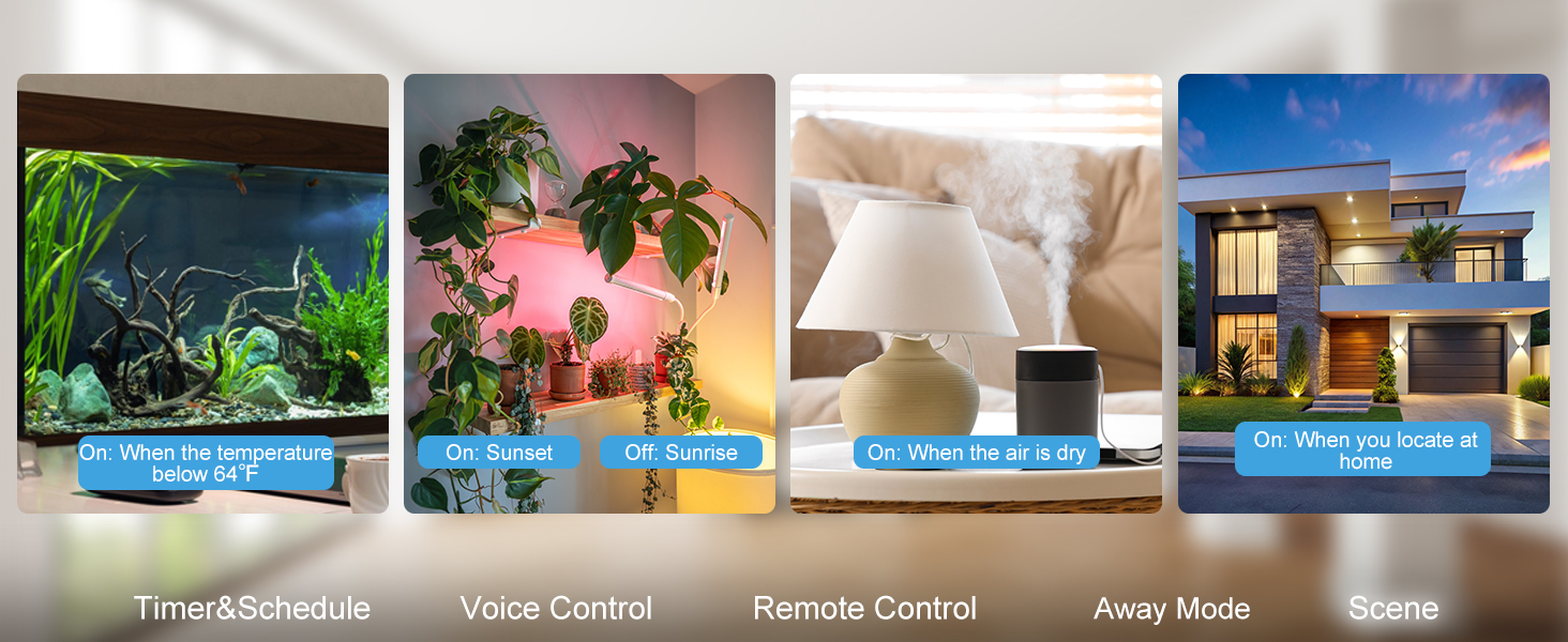 EIGHTREE Smart Plug 2025 Upgrade to 15A, Bluetooth & Wi-Fi Outlet Plug Dual Connection, Voice Control, Remote Control Outlet Timer Indoor, Smart Plugs That Work with Alexa & Google, 2.4GHz Wi-Fi Only