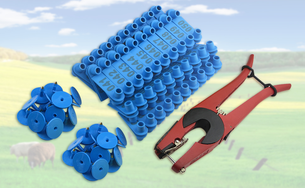 10/20/50Pcs Large Plastic Livestock Ear Tags Cattle Pig Air Ear Tag Set With Number For Sheep Goat Cow Calf Hog Animal I3548733034