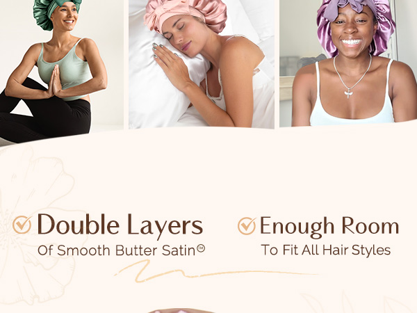double layer silk bonnet
