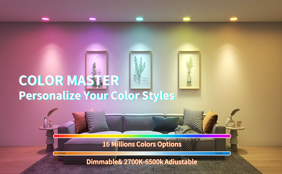 Teekuv [4 Inch8 Pack Smart Recessed Lighting UltraThin LED Recessed