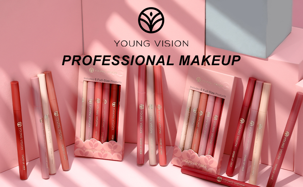 6-Piece Liquid Waterproof Lip Liner Set