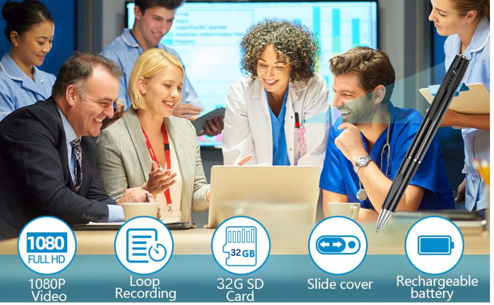 Amazm Button Camera Pen HD Video and Audio Recording Covert