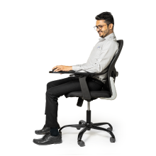 ergonomic chair armrest, proper typing posture, elbow support, ergo arm pad, wrist pain solution