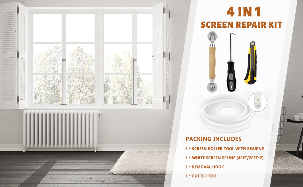 Screen Roller Tool Window Screen Repair Kit 4 in 1 Screen Roller Tool