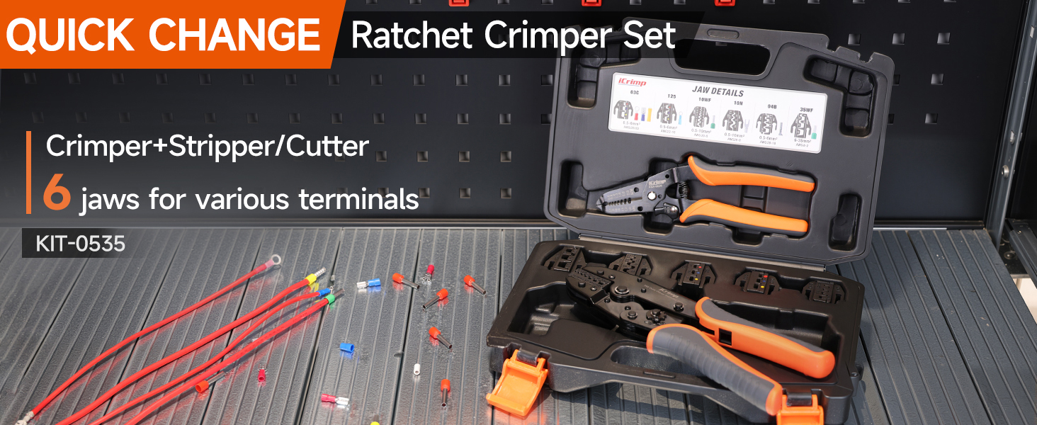Ratcheting Crimping Tool Set