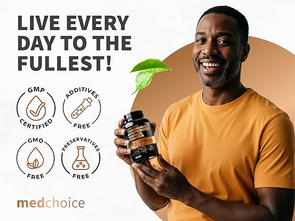 4-in-1 Turmeric and Garlic Supplements with Bioperine