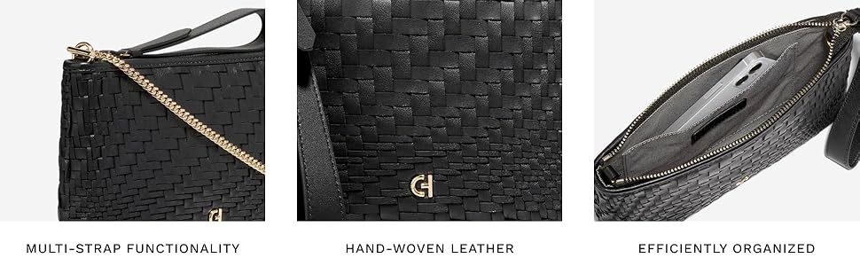 Cole Haan Women's Grand Series Essential Woven Pouch, Black