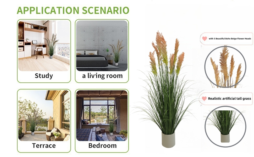Artificial tall pampas grass 