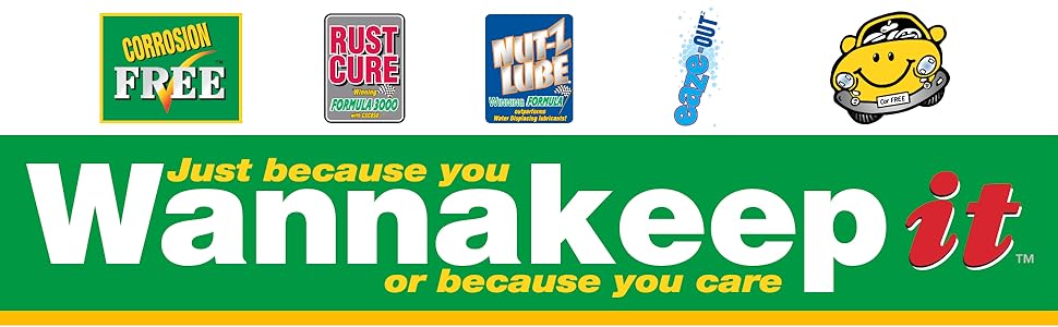 Corrosion Free, Rust Cure, Formula 3000, Nutzlube, Nut Z Lube, Eaze out, undercoating gun,