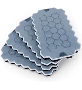 Ice Cube Trays for Freezer with Lid-Silicone Ice Cube Tray with Lid Ice Maker 4 Pack Black,Easy-R...