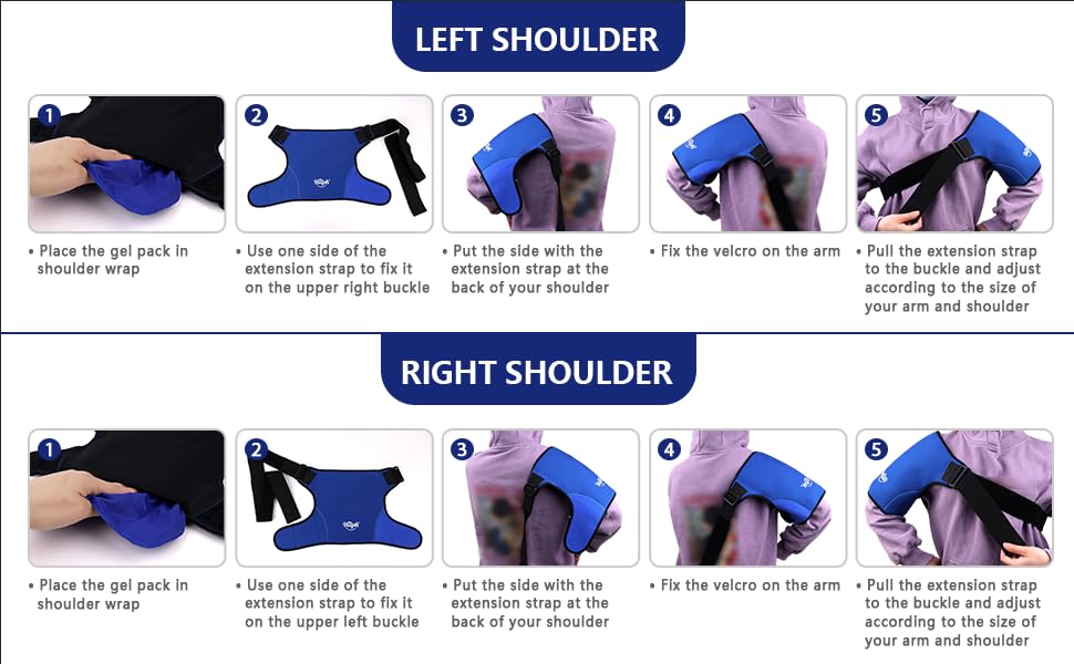 Hilph® Ice Pack for Shoulder Rotator Cuff Cold Therapy, Reusable Ice Wrap Shoulder Cold Pack