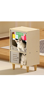 cat wooden house