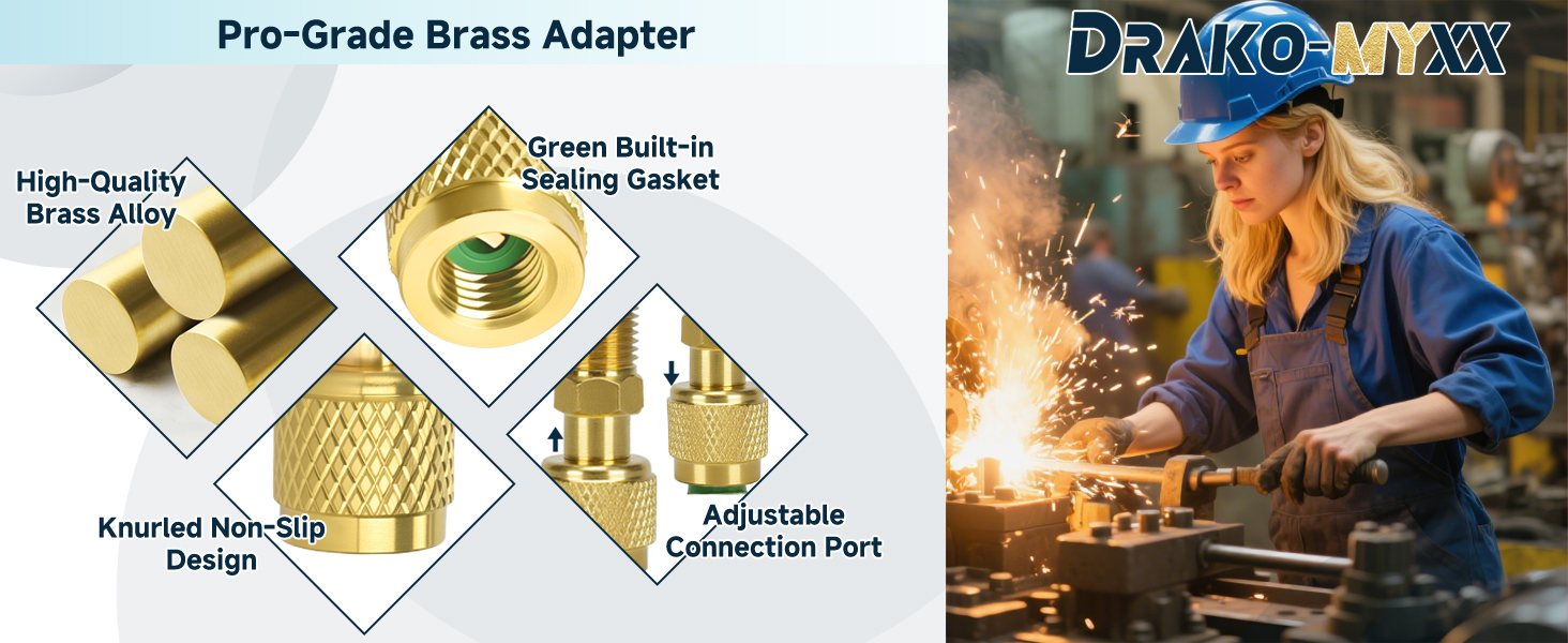 r32 and r454b refrigerant adapter yellow jacket 19180 left handed  a2l refrigerant thread adapter