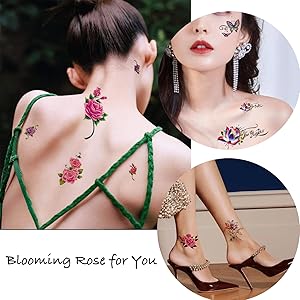 Rose temperory tattoos