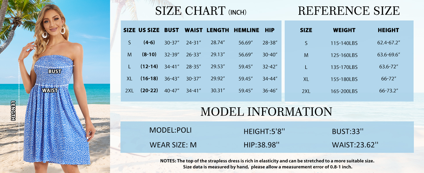 Strapless-Sundresses-for-Women-Casual