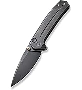 WeKnife Culex Folding Knife for EDC, 2.97-in CPM 20CV Black Stonewashed Blade Black Titanium Hand...