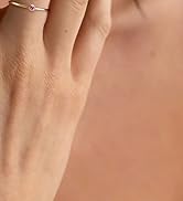 TLY Gold Birthstone Rings for Women Non Tarnish 14K Gold Plated Cubic Zirconia Dainty Cute Stacka...